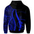 Chuuk Custom Zip up Hoodie Blue Tentacle Tribal Pattern - Polynesian Pride