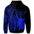 Wallis and Futuna Custom Zip up Hoodie Blue Tentacle Tribal Pattern - Polynesian Pride