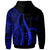 Cook Islands Hoodie Blue Tentacle Tribal Pattern - Polynesian Pride
