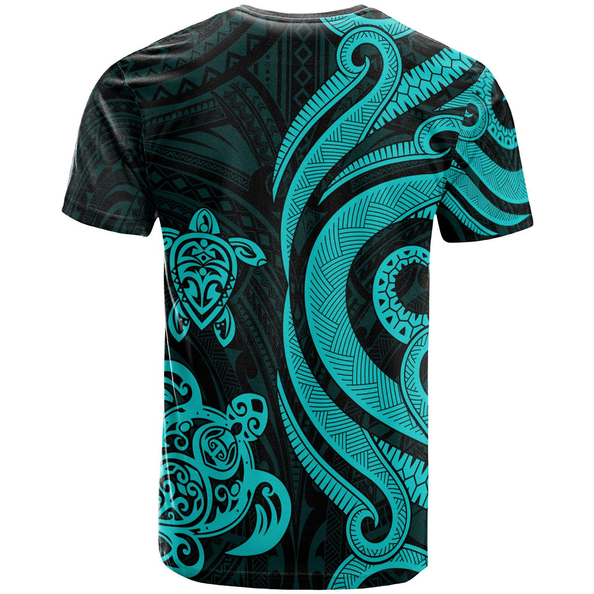 Northern Mariana T Shirt Tentacle Turtle Turquoise - Polynesian Pride