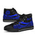 American Samoa Custom Personalised High Top Shoes Blue - Polynesian Tentacle Tribal Pattern - Polynesian Pride