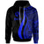 Tonga Custom Hoodie Blue Tentacle Tribal Pattern Unisex Blue - Polynesian Pride