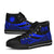 Northern Mariana Islands High Top Shoes Blue - Polynesian Tentacle Tribal Pattern - Polynesian Pride