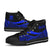 Tuvalu Custom Personalised High Top Shoes Blue - Polynesian Tentacle Tribal Pattern - Polynesian Pride