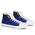 Tuvalu High Top Shoes Blue - Polynesian Tentacle Tribal Pattern Unisex White - Polynesian Pride