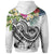 FSM Polynesian Zip up Hoodie Summer Plumeria (White) - Polynesian Pride