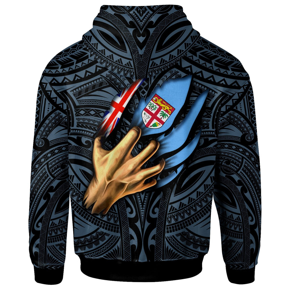 Fiji Hoodie Fiji In Me (Blue) - Polynesian Pride