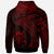 Tuvalu Hoodie Humpback Whale & Coat of Arms Red - Polynesian Pride