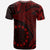 Cook Islands T Shirt Humpback Whale & Coat of Arms Red - Polynesian Pride
