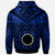 Cook Island Zip up Hoodie Seal With Polynesian Tattoo Style (Blue) - Polynesian Pride