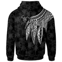 Niue Custom Hoodie Polynesian Wings (White) - Polynesian Pride