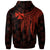 Wallis and Futuna Custom Zip up Hoodie Polynesian Wings Red - Polynesian Pride