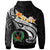 Pohnpei Custom Zip up Hoodie Pohnpei Seal Polynesian Patterns Plumeria (Black) - Polynesian Pride