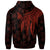 New Caledonia Zip up Hoodie Polynesian Wings Red - Polynesian Pride