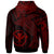 Hawaii Kanaka Maoli Map Zip up Hoodie Humpback Whale & Coat of Arms Red - Polynesian Pride