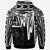 Hawaii Custom Hoodie Kanaka Maoli With Polynesian Pattern In Heartbeat Style (Black,White) - Polynesian Pride