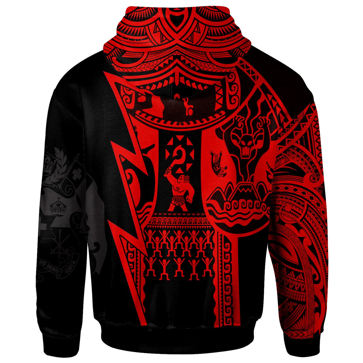 Custom Polynesian Tonga Hoodie Maui Moana Tattoo with Seal Tonga - Polynesian Pride
