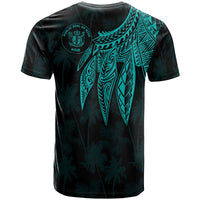 Niue T Shirt Polynesian Wings (Turquoise) - Polynesian Pride