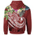 YAP Polynesian Zip up Hoodie Summer Plumeria (Red) - Polynesian Pride