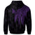 New Caledonia Custom Zip up Hoodie Polynesian Wings Purple - Polynesian Pride