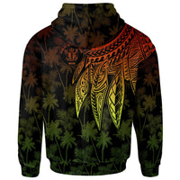 Niue Custom Hoodie Polynesian Wings (Reggae) - Polynesian Pride