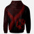 Tonga Zip up Hoodie Tonga Coat of Arms With Polynesian Tattoo Red - Polynesian Pride