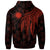 Nauru Custom Zip up Hoodie Polynesian Wings Red - Polynesian Pride