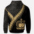 Samoa Zip up Hoodie Samoa Coat of Arms With Polynesian Tattoo Gold - Polynesian Pride