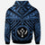 Kosrae Custom Zip up Hoodie Kosrae Flag In Polynesian Tattoo Style (Blue) - Polynesian Pride