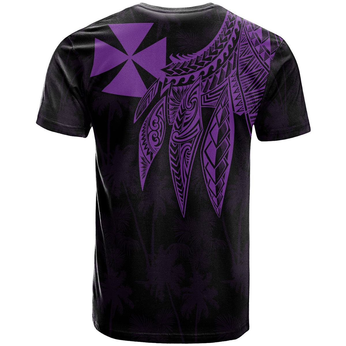 Wallis and Futuna Custom T Shirt Polynesian Wings Purple - Polynesian Pride