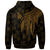 New Caledonia Custom Zip up Hoodie Polynesian Wings Golden - Polynesian Pride