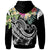 Kosrae Polynesian Zip up Hoodie Summer Plumeria (Black) - Polynesian Pride