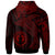 Northern Mariana Islands Zip up Hoodie Humpback Whale & Coat of Arms Red - Polynesian Pride