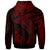 New Caledonia Zip up Hoodie Humpback Whale & Coat of Arms Red - Polynesian Pride