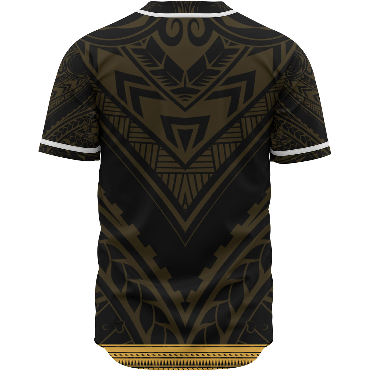American Samoa Baseball Shirt - Polynesian Gold Patterns Collection - Polynesian Pride