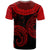 Niue Custom T Shirt Unique Serrated Texture Red - Polynesian Pride