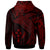 Kosrae Hoodie Humpback Whale & Coat of Arms Red - Polynesian Pride