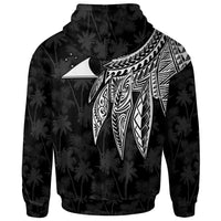 Tokelau Polynesian Custom Zip up Hoodie Polynesian Wings (White) - Polynesian Pride