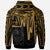 Tahiti Custom Hoodie Tahiti Seal In Heartbeat Patterns Style (Gold) - Polynesian Pride