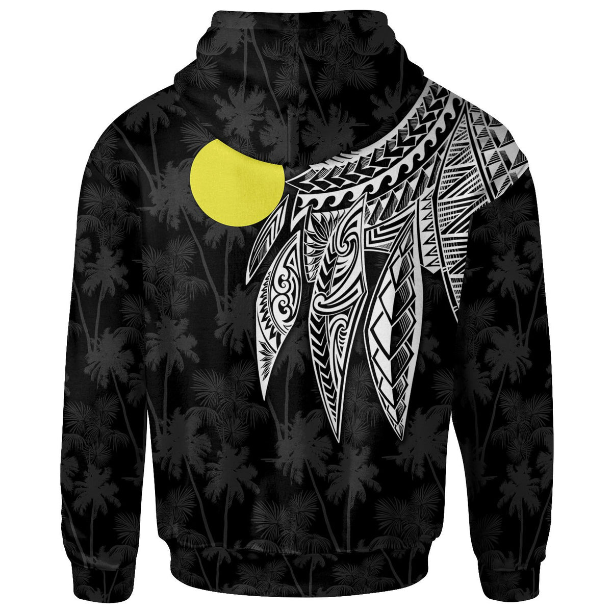 Palau Polynesian Custom Hoodie Polynesian Wings (White) - Polynesian Pride