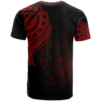 Samoa Custom T Shirt Samoan Tatau Red Patterns - Polynesian Pride