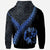 Tonga Hoodie Tonga Coat of Arms With Polynesian Tattoo Blue - Polynesian Pride