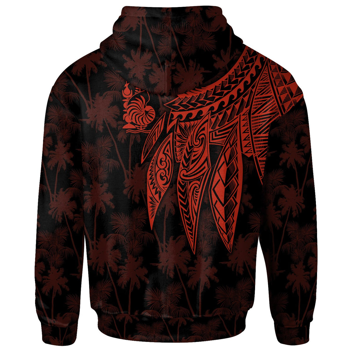 Wallis and Futuna Hoodie Polynesian Wings Red - Polynesian Pride