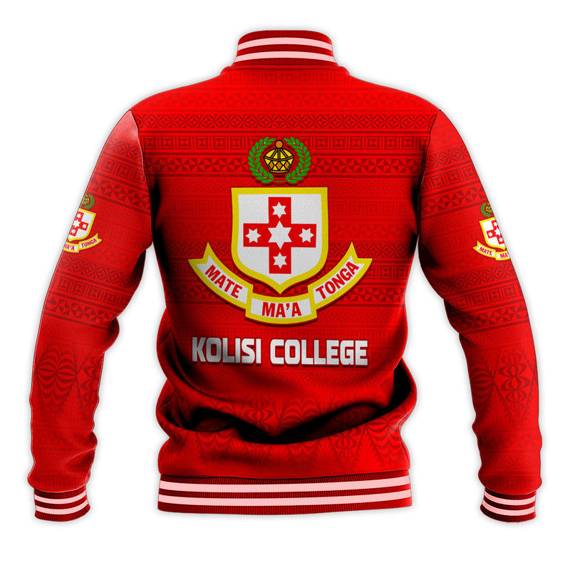 Kolisi Tonga College Atele Baseball Jacket 140 Years Anniversary Tongan Ngatu LT13 - Polynesian Pride
