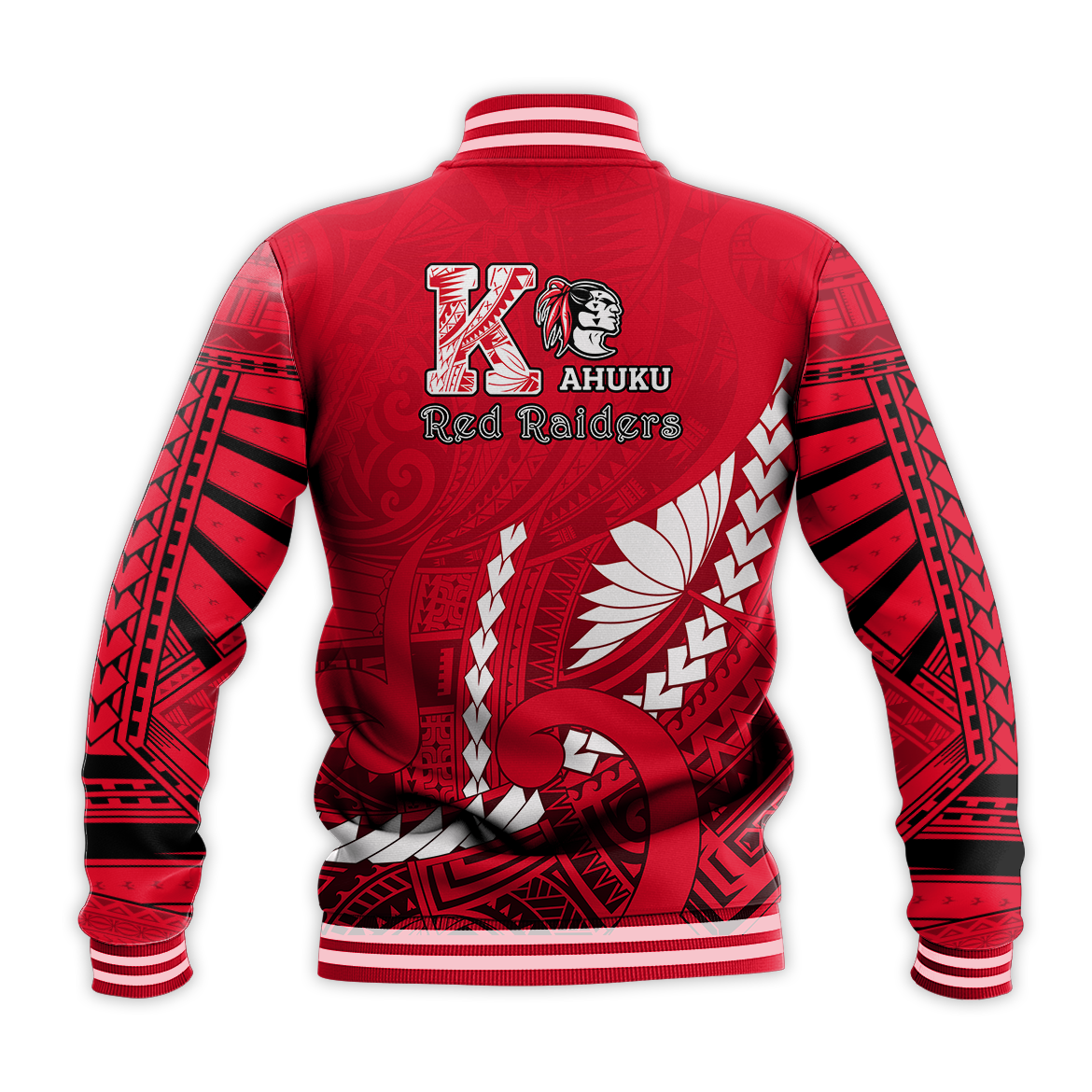 Kahuku Shool Baseball Jacket Enthusiasm Red Raiders LT13 - Polynesian Pride
