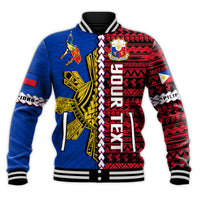 (Custom Personalised) Philippines Baseball Jacket Pilipinas Sun Mix Polynesian Pattern LT14 - Polynesian Pride