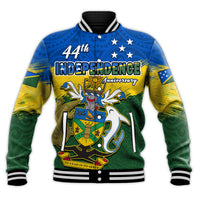 (Custom Personalised) Solomon Islands Baseball Jacket Happy 44th Independence Anniversary Polynesian Pattern LT14 - Polynesian Pride