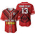 (Custom Text and Number) Tonga Rugby MMT Baseball Jersey Ngatu Mate Maa Tonga Simple Ver.02 LT13 Red - Polynesian Pride