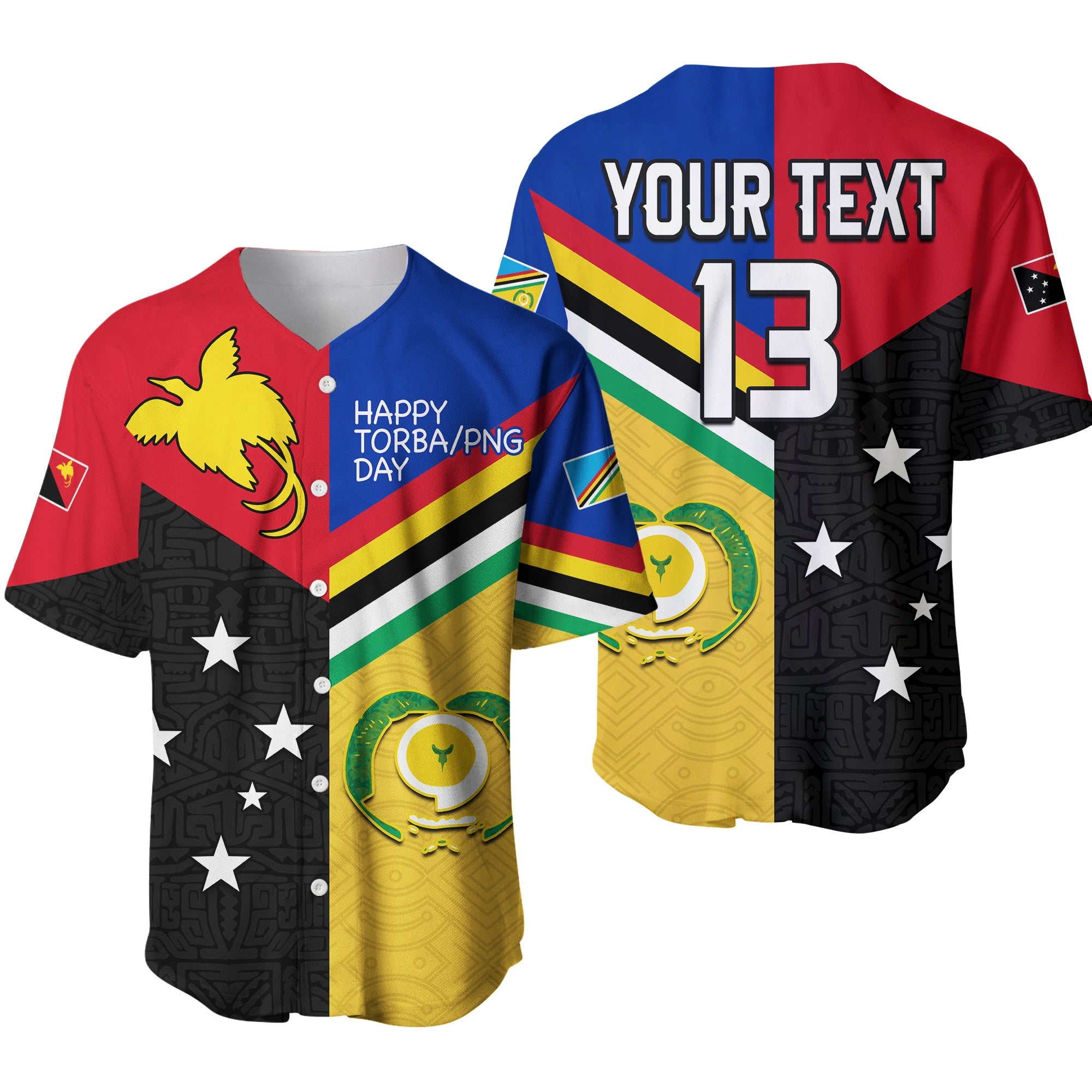 (Custom Text and Number) Torba PNG Day Baseball Jersey 2022 Simple Polynesia LT13 Art - Polynesian Pride