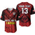 (Custom Text and Number) Tonga Rugby MMT Baseball Jersey Ngatu Mate Maa Tonga Grunge Ver.01 LT13 Red - Polynesian Pride
